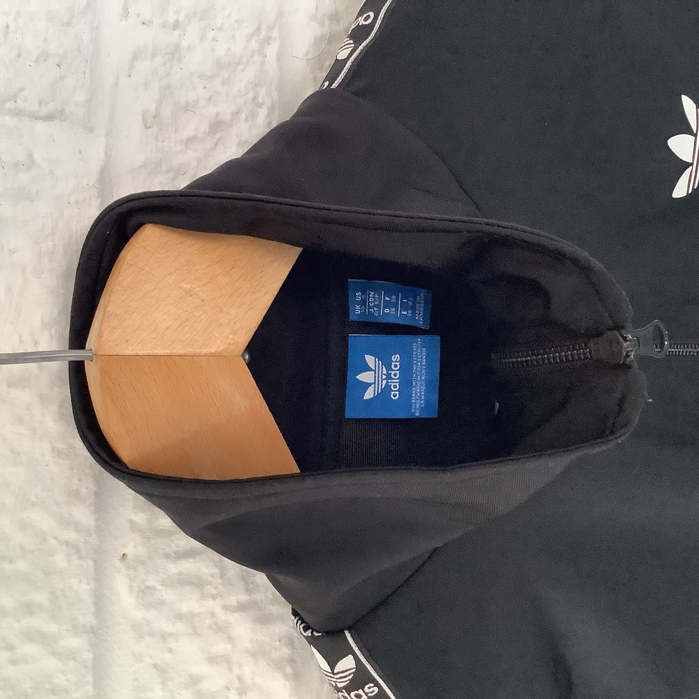 Adidas Originals Full Zip Track Top - Size 10 - Black & White - P2P 17” - Picture 8 of 8